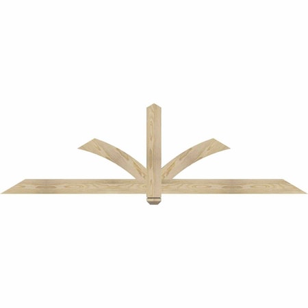 Ekena Millwork Redmond Rough Sawn Timber Gable Bracket, Douglas Fir, 84"W x 24"H x 2"D x 4"F, 7/12 Pitch GBW084X24X0204RED00RDF